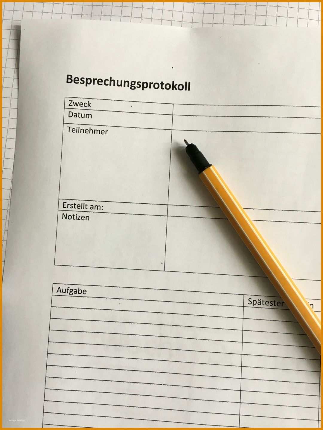 Überraschen Vorlage Besprechungsprotokoll 1500x2000