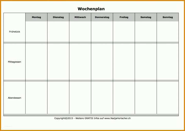 Angepasst Wochenplan Essen Vorlage 1766x1251