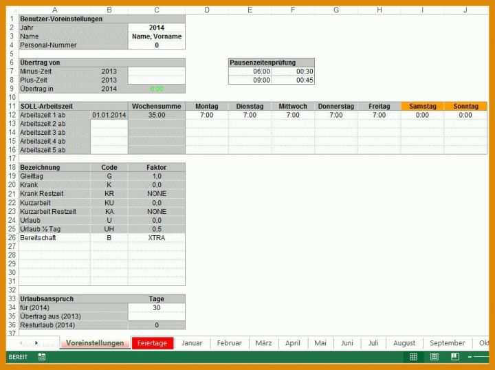 Wunderschönen Zeiterfassung Excel Vorlage Kostenlos 907x678