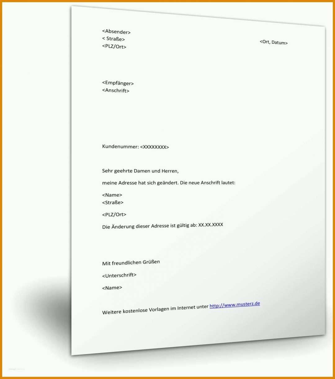 Außergewöhnlich Adressänderung Vorlage Pdf 1534x1735