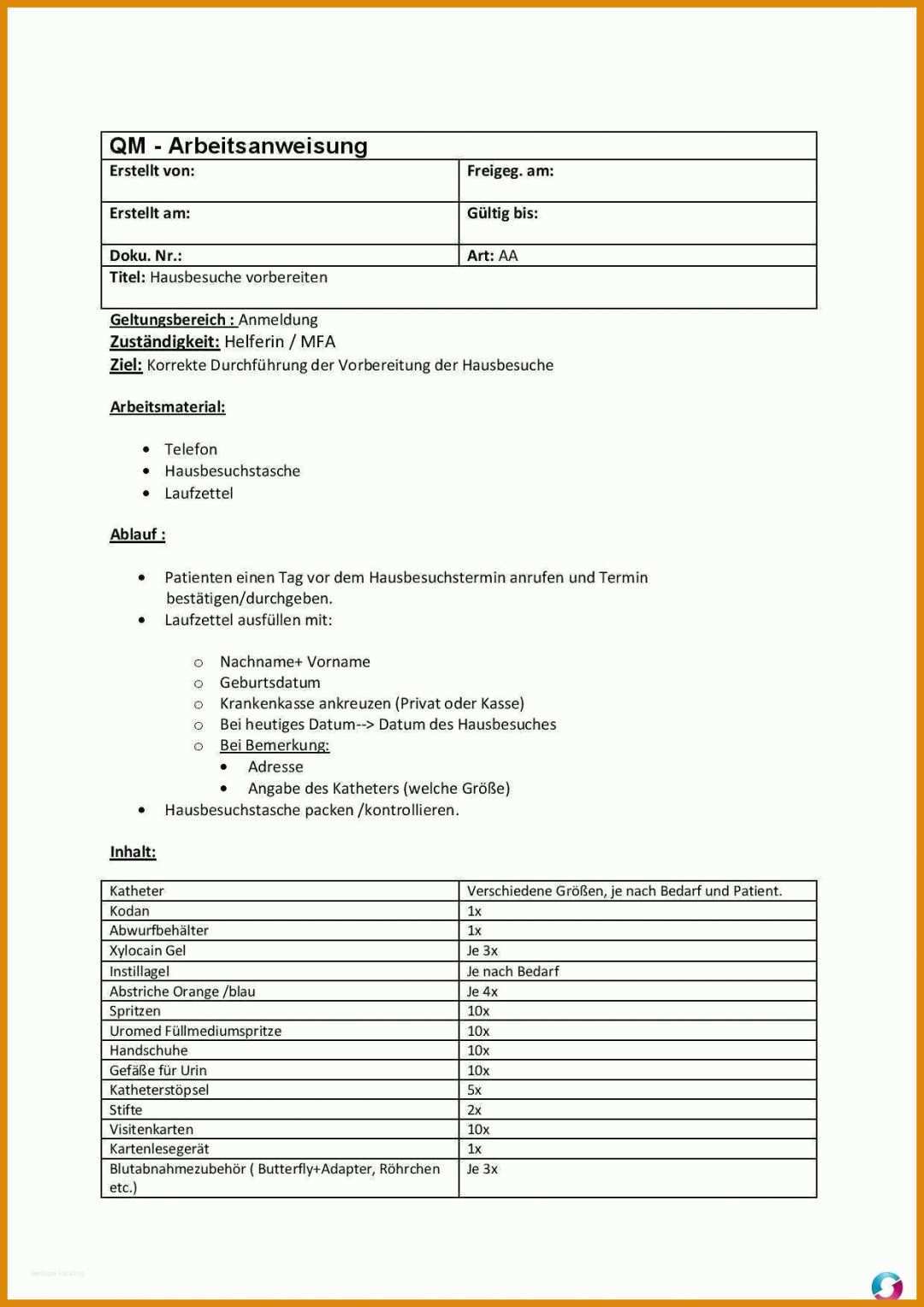 Staffelung Arbeitsanweisung Vorlage Excel 1240x1754