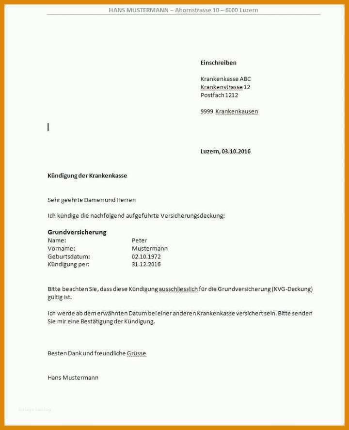 Hervorragen Auslandsreise Krankenversicherung Kündigen Vorlage 776x956