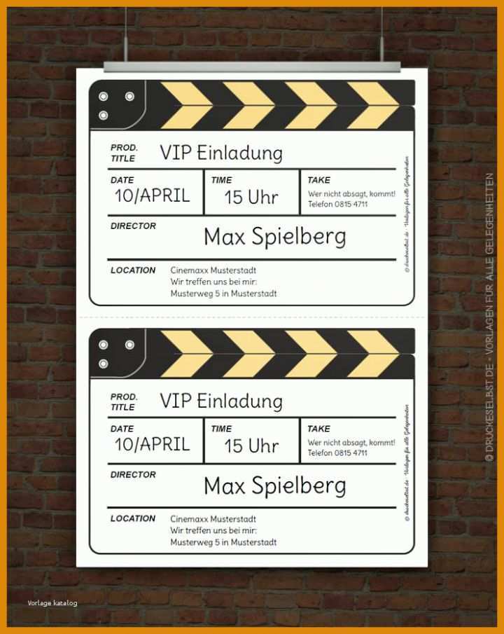 Filmklappe Vorlage Einladung Filmklappe