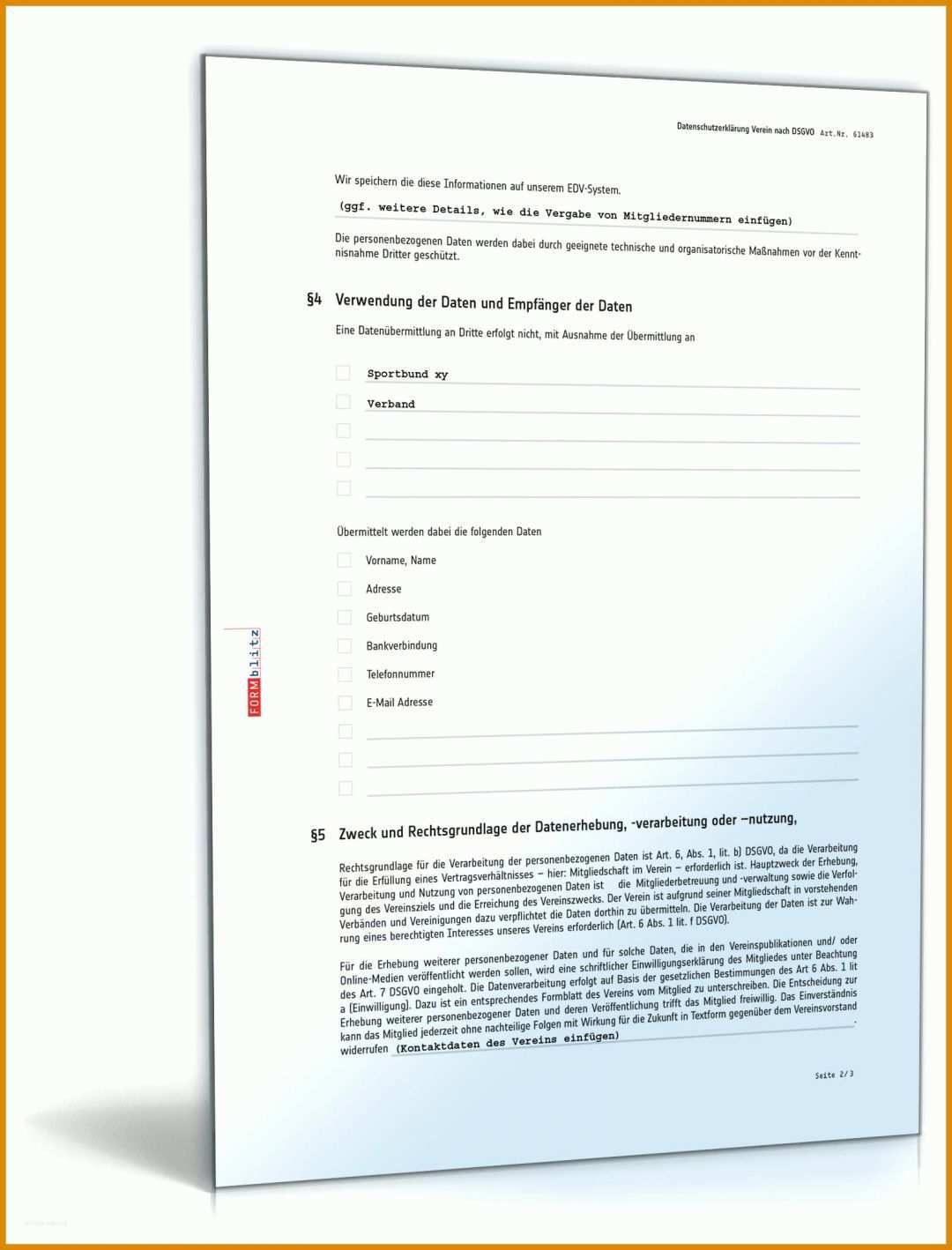 Modisch Muster Vorlage Datenschutzerklärung 1600x2100