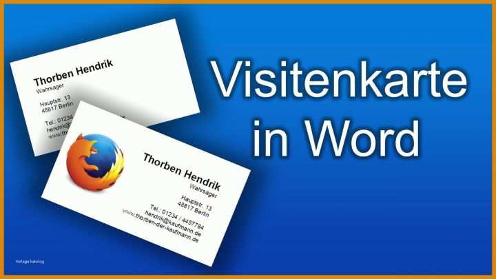 Beste Visitenkarten 85x55 Vorlage 1280x720