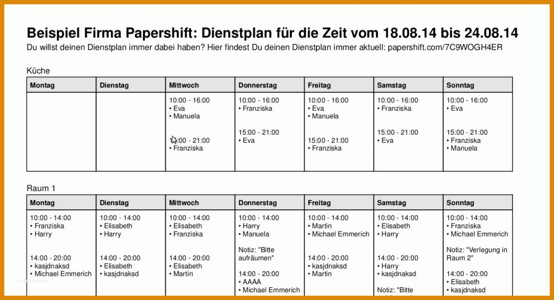Empfohlen Vorlage Dienstplan Kostenlos 1294x702