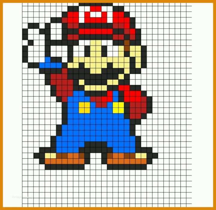Singular Bügelperlen Vorlagen Mario 750x730