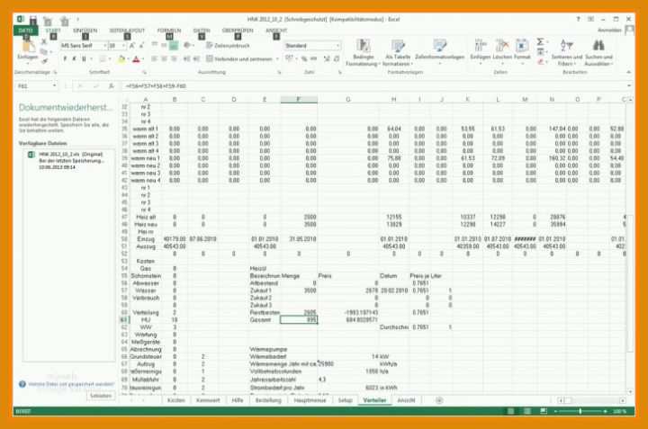 Ungewöhnlich Excel Vorlage Betriebskostenabrechnung 728x482