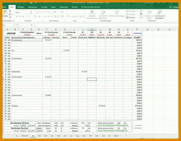 Angepasst Haushaltsbuch Excel Vorlage Kostenlos 2018 740x576