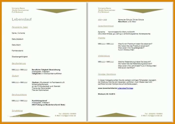 Spezialisiert Lebenslauf Vorlage Kostenlos 994x704
