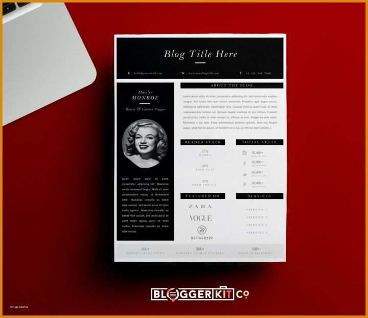 Faszinierend Media Kit Vorlage 1500x1295