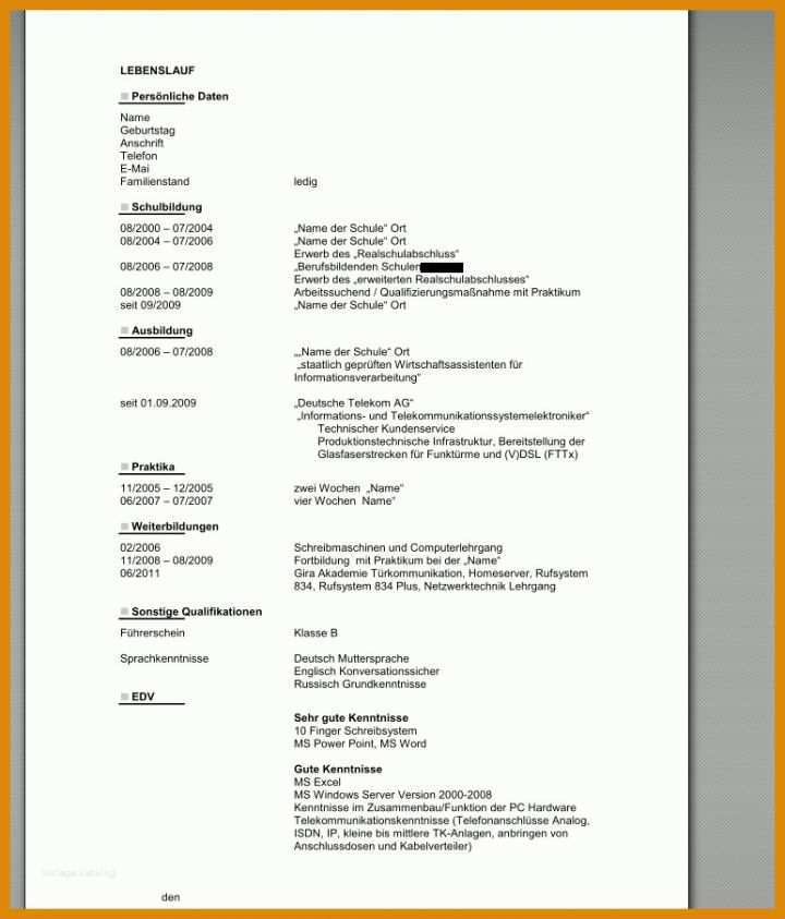 Microsoft Office Lebenslauf Vorlage Office Kenntnisse Lebenslauf