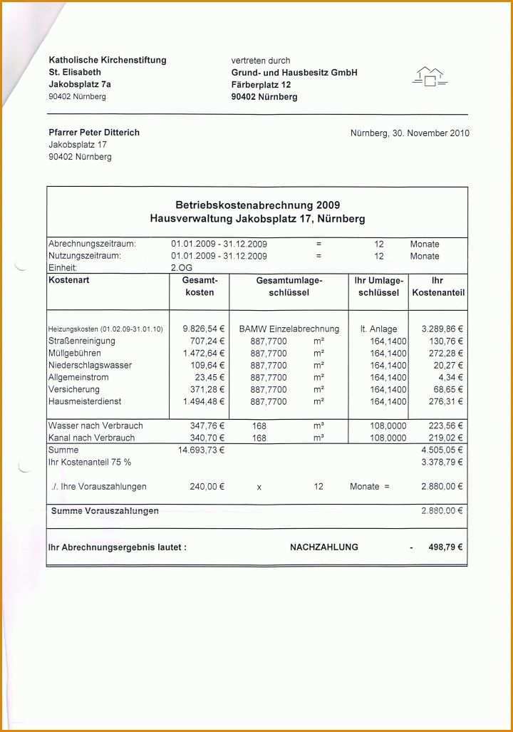 Toll Nebenkostenabrechnung Vorlage 2409x3437