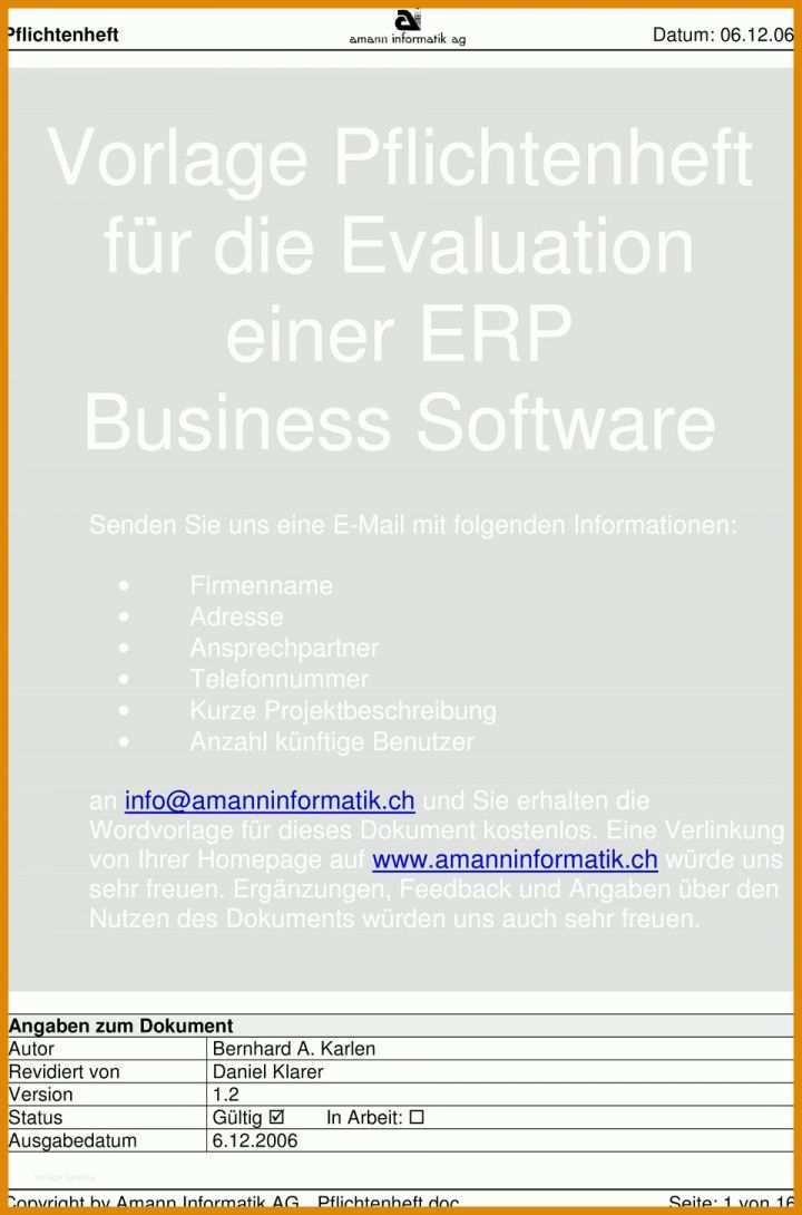 Kreativ Pflichtenheft Erp Vorlage 960x1453