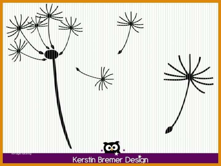 Pusteblume Vorlage Plotterdateien Set Pusteblume