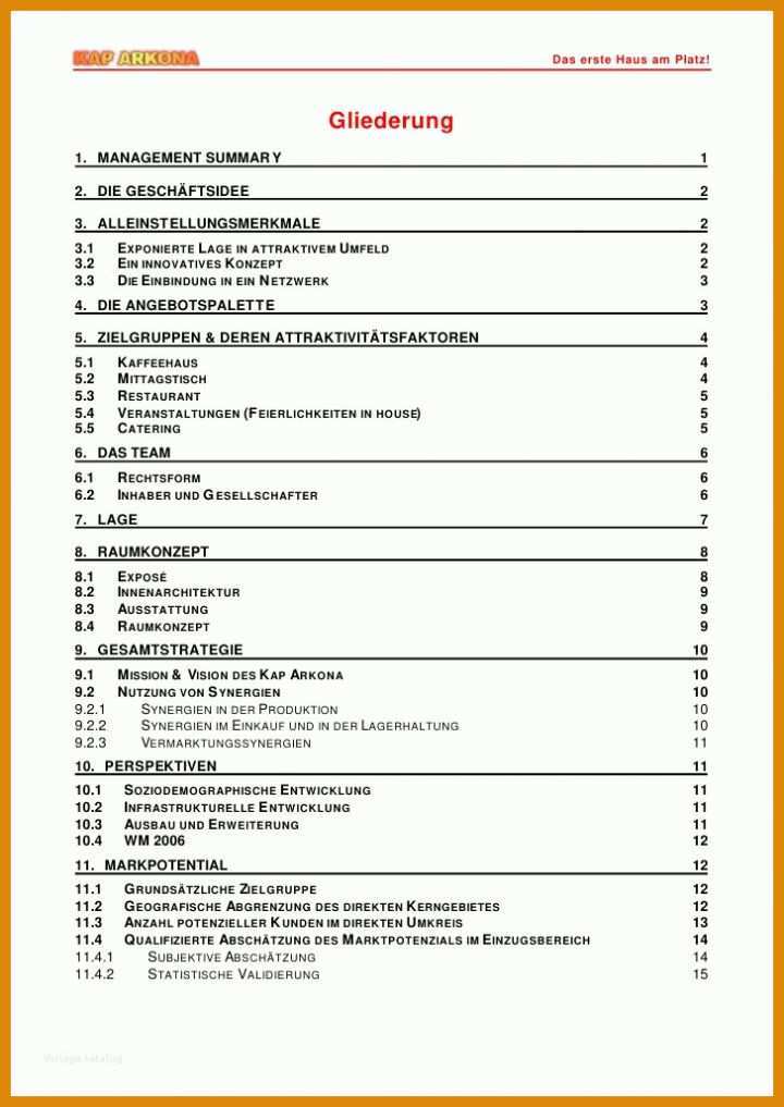 Restaurant Konzept Vorlage Business Plan Fr Ein Restaurant