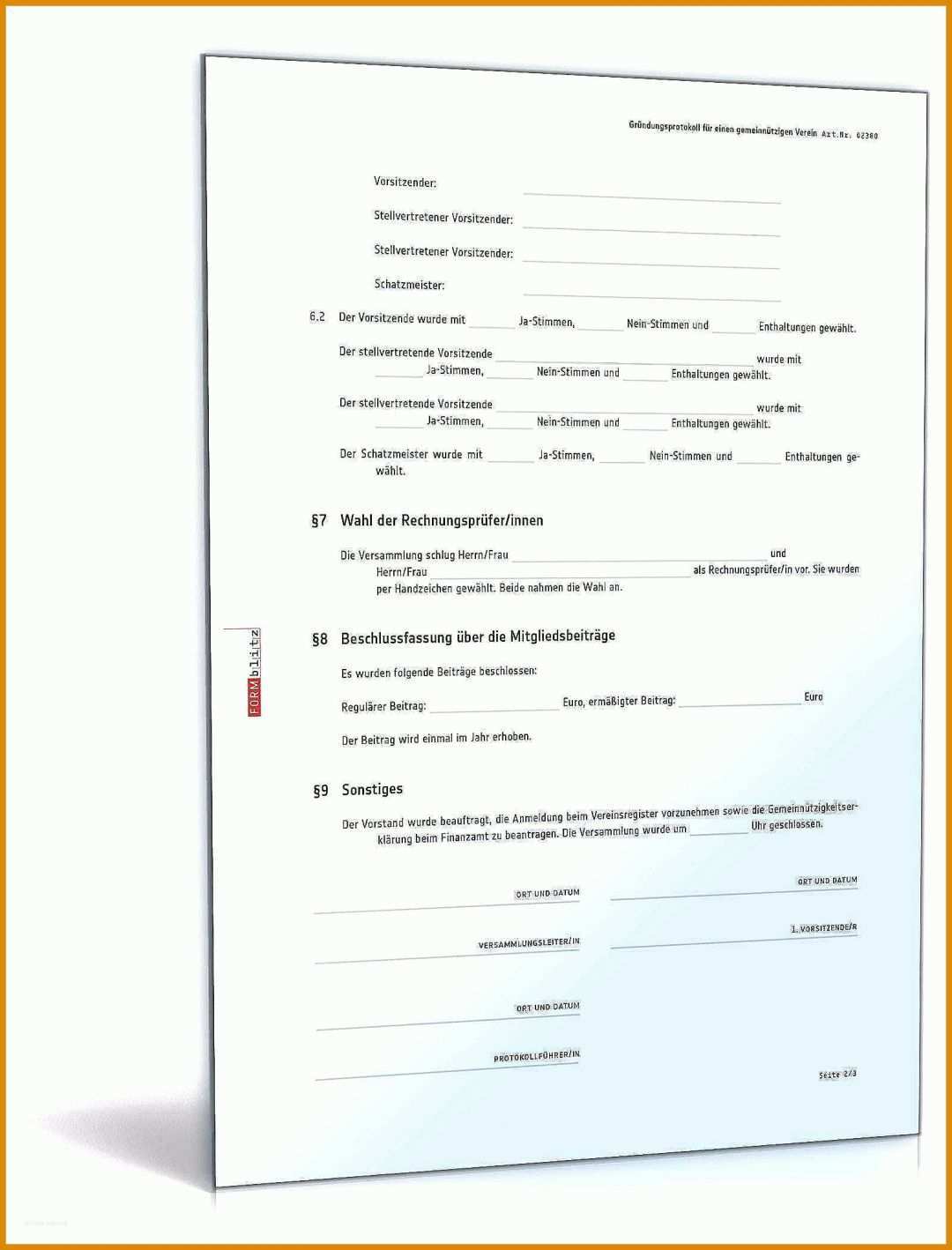 Sensationell Schriftführer Verein Protokoll Vorlage 1600x2100