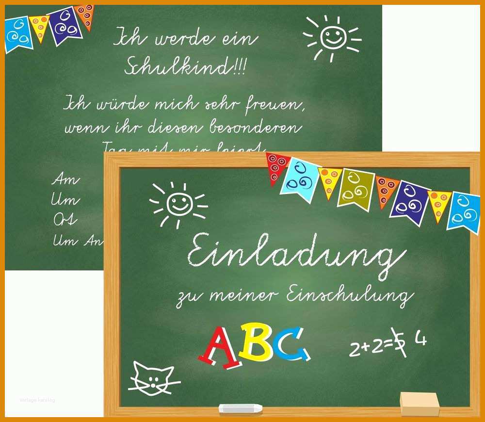 Allerbeste 8 Einladungskarten Schulanfang Einschulung 1 Schultag 474064