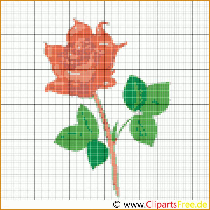 Stickmuster Vorlagen Stickmuster Rote Rose Blumen 9814