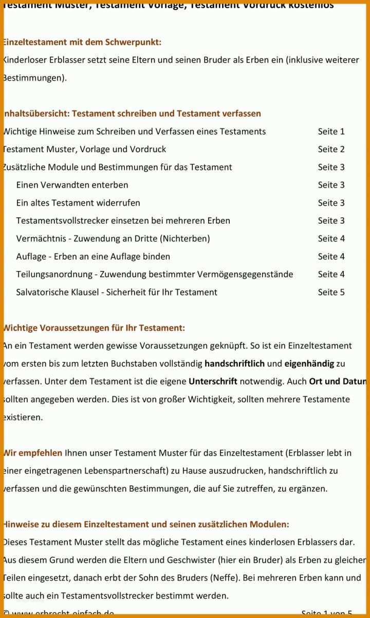 Neue Version Vorlage Testament Auf Gegenseitigkeit 960x1603