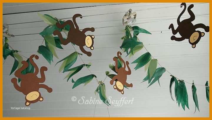 Wunderbar Affe Basteln Vorlage 800x453