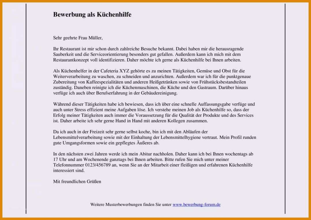 Am Beliebtesten Arbeitszeugnis Küchenhilfe Vorlage 1280x905