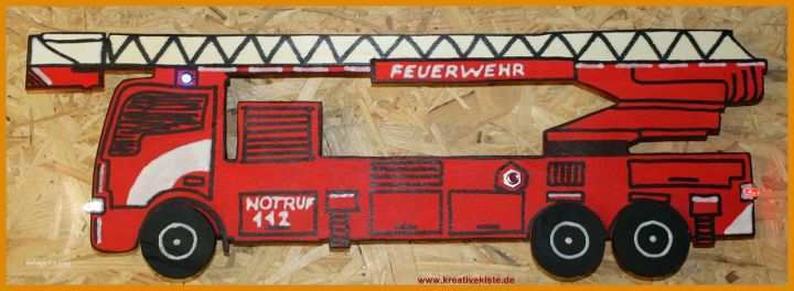 Moderne Feuerwehrauto Basteln Vorlage 1280x470