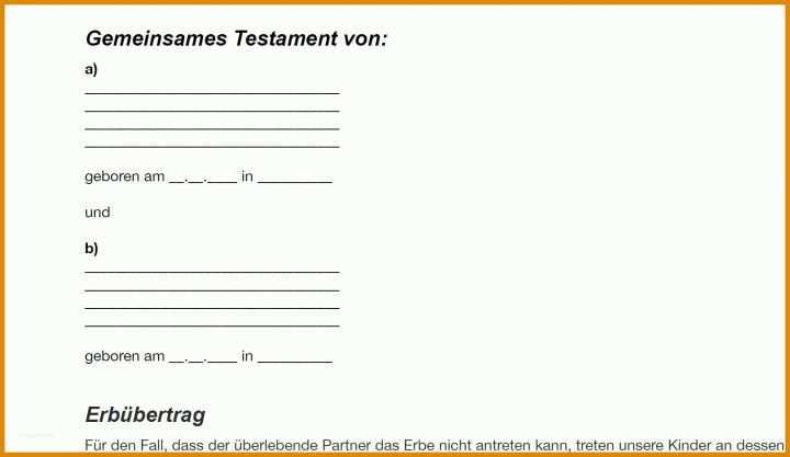 Allerbeste Gemeinsames Testament Vorlage 1641x951