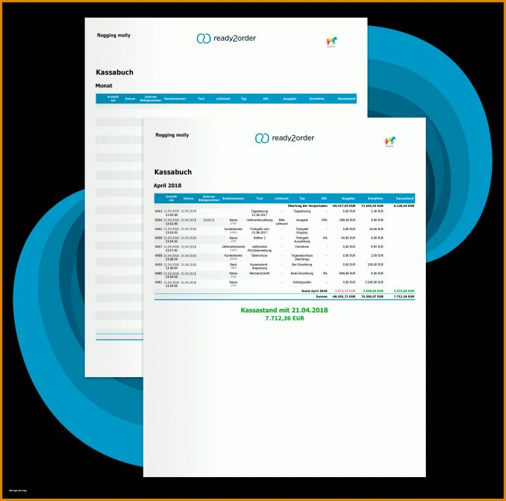 Unvergleichlich Kassenbuch Vorlage Download 2184x2160