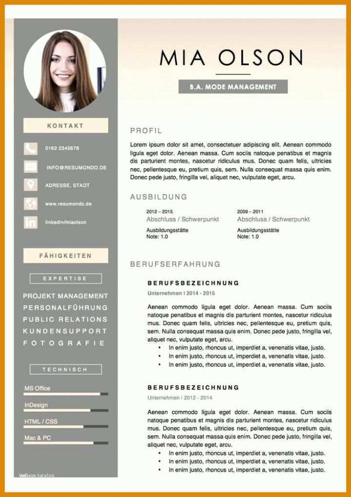 Toll Kreativer Lebenslauf Vorlage Word 736x1040