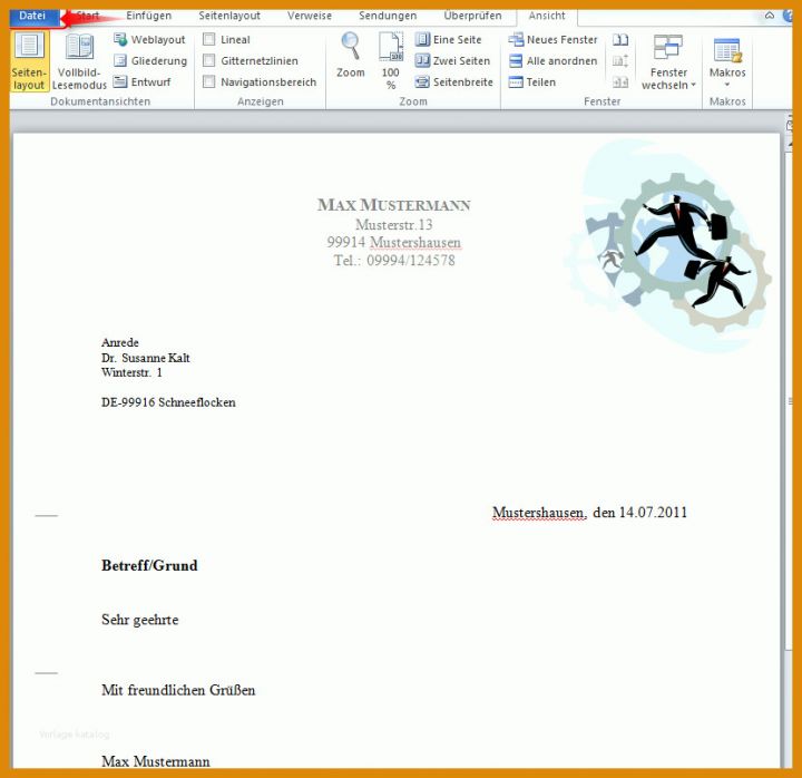 Einzigartig Microsoft Office Kündigung Vorlage 831x806