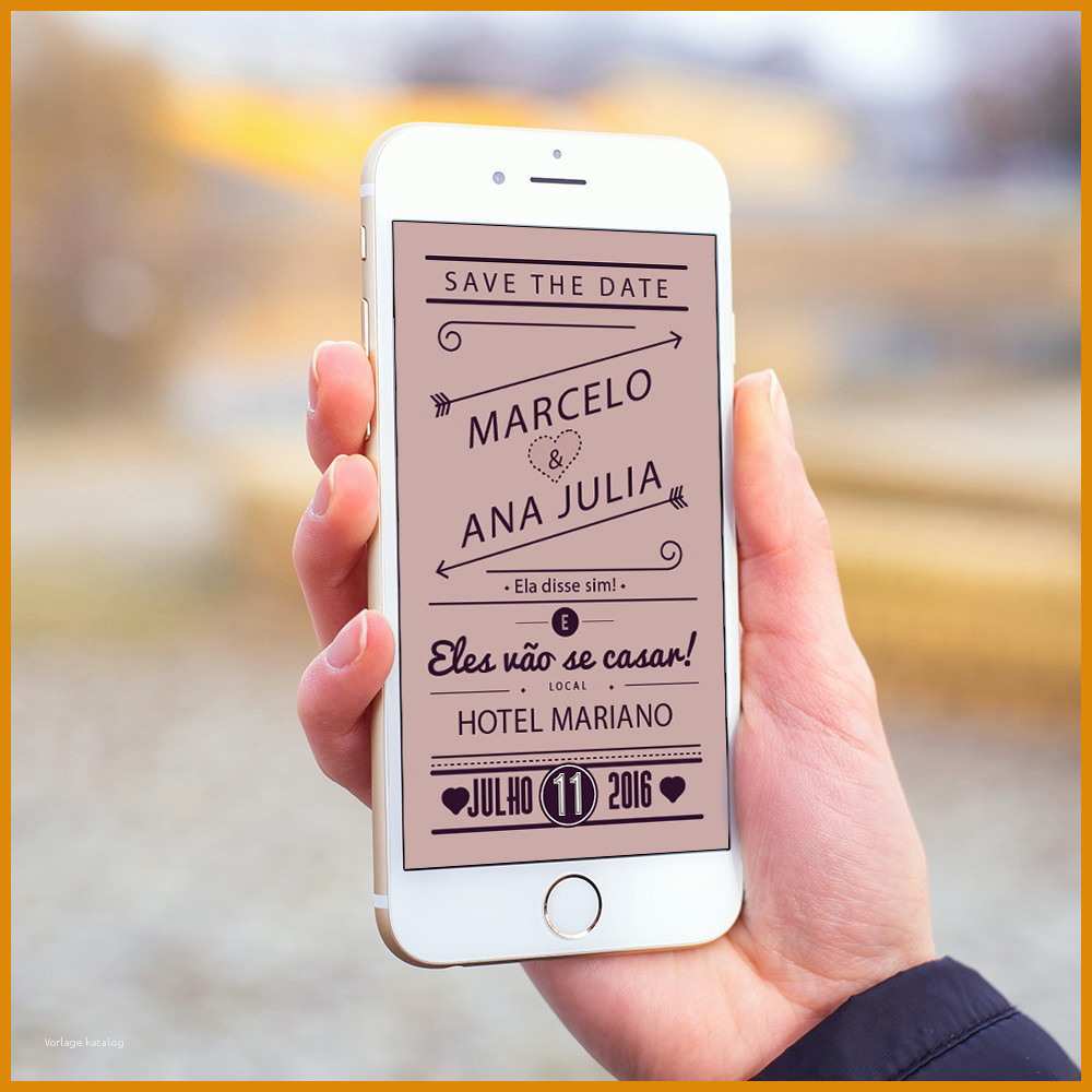 Wunderschönen Save the Date Whatsapp Vorlage 1000x1000