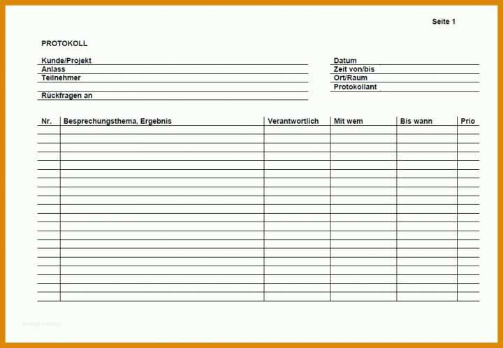 Staffelung Vorlage Protokoll Besprechung Word 940x650