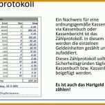 Angepasst Zählprotokoll Kasse Vorlage Excel 960x619