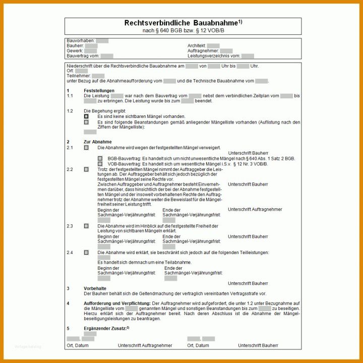 Erstaunlich Abnahmeprotokoll Vorlage 1000x1000