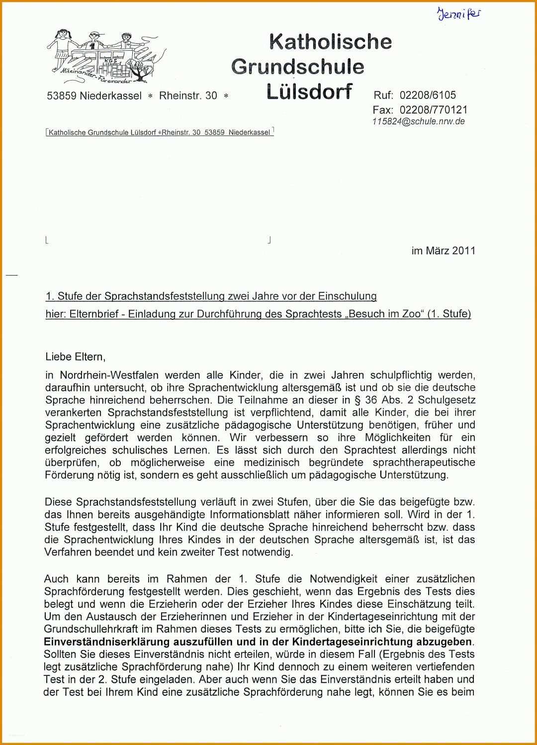 Phänomenal Elternbrief Vorlage Kindergarten 2500x3468