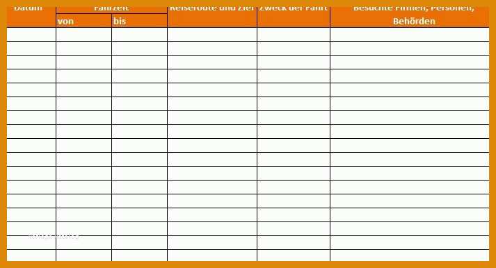 Rühren Fahrtenbuch Excel Vorlage 713x386