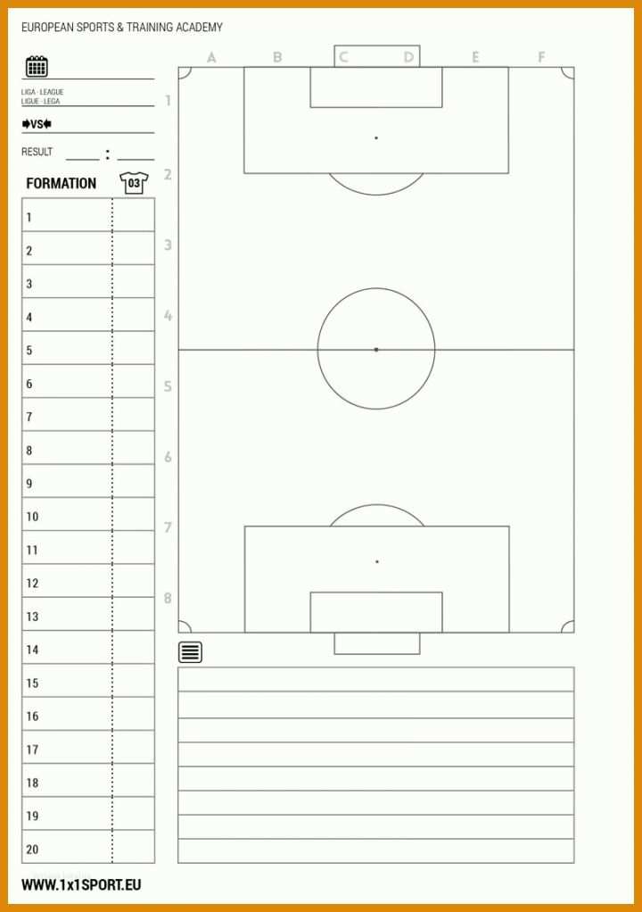 Limitierte Auflage Fußball Aufstellung Vorlage Excel 800x1135