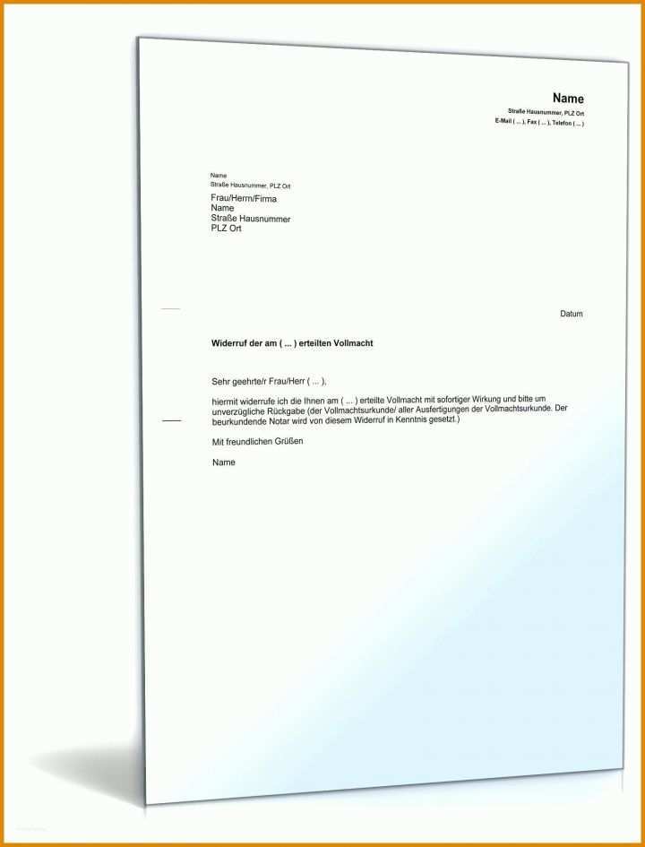 Bestbewertet Kfz Versicherung Widerrufen Vorlage 1600x2100