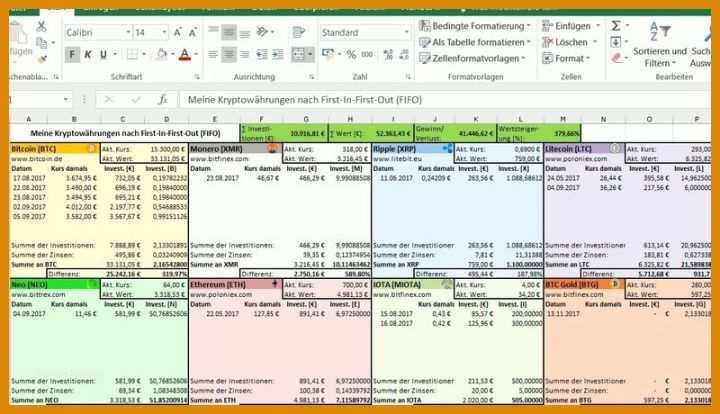 Krypto Excel Vorlage A 18