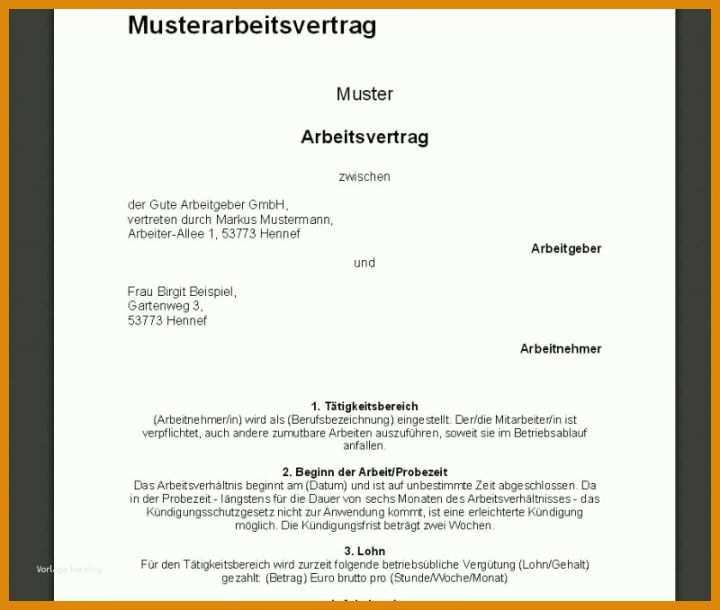 Kündigung Vertrag Vorlage Pdf Kundigung Arbeitsverhaltnis Vorlage