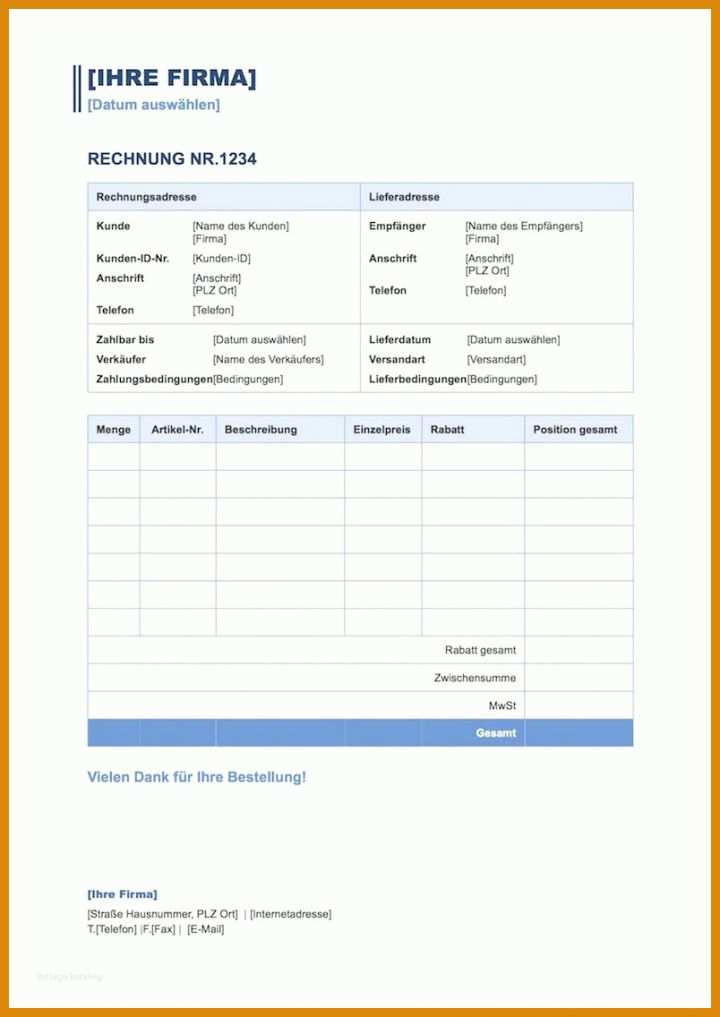 Unvergleichlich Rechnung Word Vorlage 804x1136