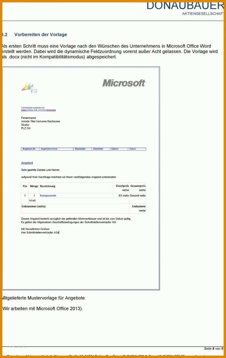 Schriftliches Angebot Vorlage 12 Schriftliches Angebot Vorlage
