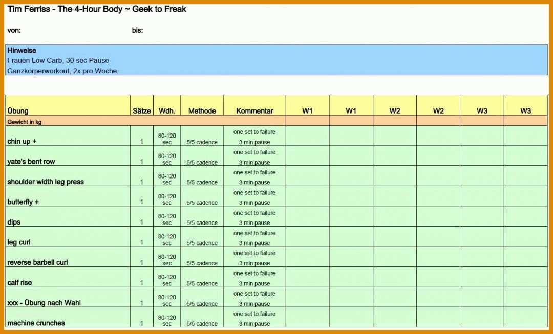 Faszinieren Trainingsplan Vorlage 1336x808