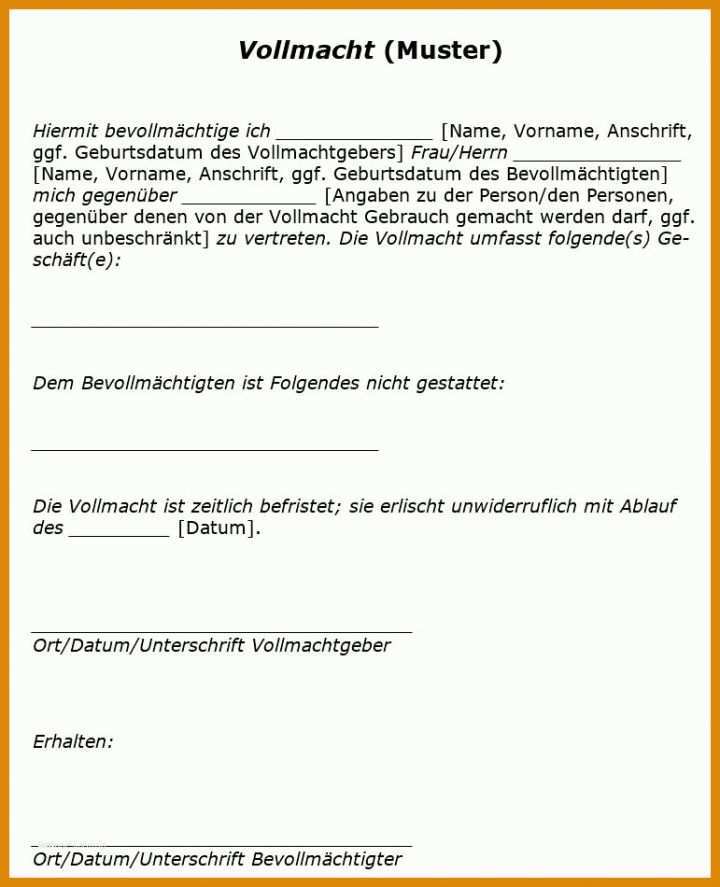 Fabelhaft Vollmacht Krankenkasse Aok Vorlage 771x950