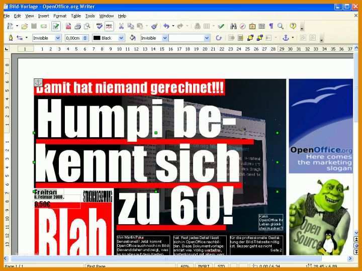 Angepasst Vorlage Zeitung 960x719