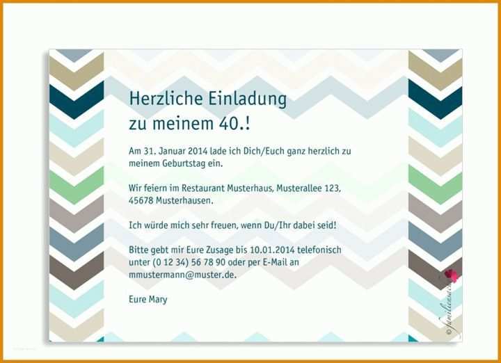 Einladung Zum 40 Geburtstag Vorlage 11