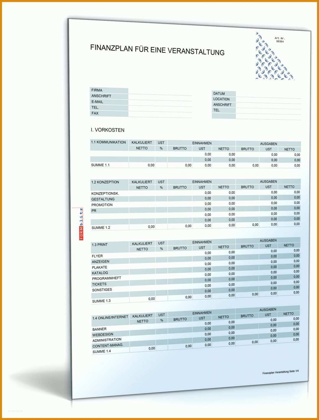 Unglaublich Finanzierungsplan Vorlage 1600x2100