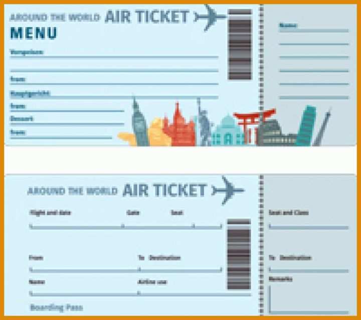 Flugticket Vorlage Zum Ausdrucken Pdf Gratis Flugticket Motive