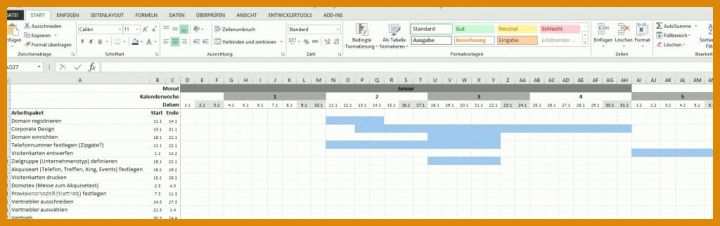 Ideal Gantt Diagramm Excel Vorlage 1024x322